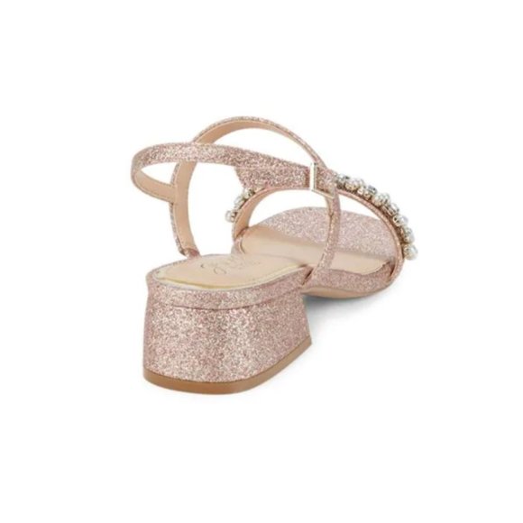 NEW Sizes 8.5, 10 Jewel Badgley Mischka Autumn Block Heel Sandal - Rose Gold - Picture 3 of 6